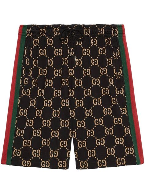 gucci gg11930|GG jacquard jersey bermuda short in black .